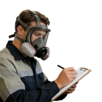 Masque à gaz, masques à gaz de survie nucléaire et chimique avec filtre à charbon actif de 40 mm, masque respiratoire tactique intégral