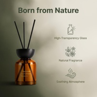 Diffuseur de parfum d'ambiance en verre brun vert foncé 120/300 ml avec boîte cadeau personnalisée – Parfum d'intérieur naturel