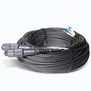 Câble à fibres optiques blindé FTTA <span class=keywords><strong>LC</strong></span>/SC monomode 4 cœurs IP68 câble de raccordement étanche pour applications extérieures 5G et CPRI - Product Image 2