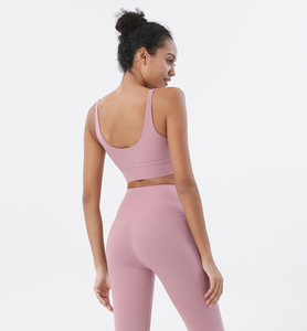 Soutien-gorge de sport populaire pour femmes de haute qualité Push up U cou Yoga gilet Fitness Yoga haut Yoga Fitness entraînement Gym hauts de course - Product Image 2