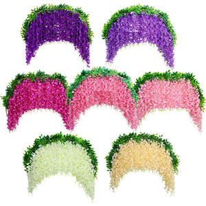 Guirnalda <span class=keywords><strong>de</strong></span> Flores <span class=keywords><strong>de</strong></span> Glicinia <span class=keywords><strong>de</strong></span> Seda Artificial <span class=keywords><strong>de</strong></span> Alta Calidad, Ecológica, Reutilizable, Decoración para Colgar en <span class=keywords><strong>la</strong></span> Pared, para Bodas - Product Image 2