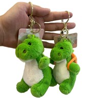 Mignon dinosaure sac à dos école à sauter pendentif en peluche dessin animé unisexe conception personnalisée poupée PP coton rempli porte-clés réglable