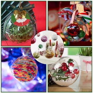Reaching New Heights Transparent Acrylic Christmas <b>Balls</b> Round Hollow Hanging Ornaments For DIY Decorations - Product Image 4