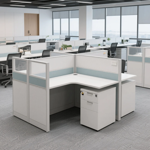 Modern Modular Cubical <strong>Work</strong> <strong>Station</strong> Desk with Melamine Board for 2 4 6 Seater <strong>Office</strong> Use - Product Image 4