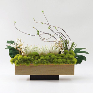 Modern Minimalist Iron <b>Rectangular</b> Grid <b>Flower</b> <b>Pot</b> Gold Wrought Hollow Vase Hotel Indoor Decor Planters - Product Image 1