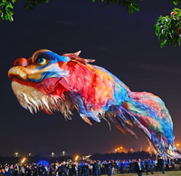 Décoration gonflable publicitaire extérieure personnalisée, poisson géant volant, poisson-dragon de la mythologie chinoise pour événement