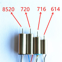 2 pièces/lot Moteurs CC sans balais 3.7V 614 716 720 8520 pour hélicoptères micro DIY, hélices, drones UAV RC, moteur à couple élevé et haute vitesse