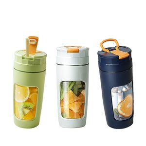 घर या यात्रा के लिए पोर्टेबल जूसर ब्लेंडर 600ML USB रिचार्जेबल ताजे फल मिनी जूसर बोतल मिनी ब्लेंडर - Product Image 1