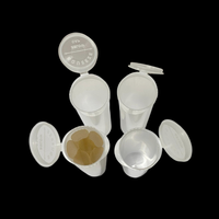 Tube en plastique transparent avec bouchon à pression 32*116MM, résistant aux enfants, étanche, réutilisable, pour le stockage de rouleaux de papier