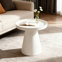 Table basse en bois blanc pour salon, meuble portable, installation facile, design moderne et minimaliste, options de taille et de couleur disponibles
