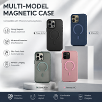 Casing HP Magnetik Frosted TPU PC, Nuansa Mewah Anti-Kotoran, Pelindung N52, Penyangga, untuk 18 16 15 14 Pro Max