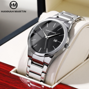 Montre à quartz décontractée personnalisée de l'usine Hannah Martin pour hommes marque privée avec mouvement japonais style bande vente en gros - Product Image 1