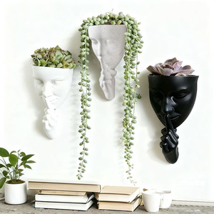 Adornos Decorativos <span class=keywords><strong>de</strong></span> <span class=keywords><strong>Pared</strong></span> con Forma <span class=keywords><strong>de</strong></span> Cara, Color Sólido, Silenciosos, <span class=keywords><strong>para</strong></span> el Hogar, Sala <span class=keywords><strong>de</strong></span> Estar, Estudio, Planta Verde <span class=keywords><strong>de</strong></span> Interior - Product Image 4