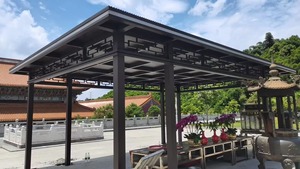 Cantilever Rétractable Auvent Jardin Patio Motorisé Louvre Écran Rollen Extérieur Motorisé Réglable Persienne Soleil Gazebo - Product Image 4