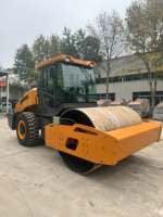 Compacteur routier à tambour vibrant simple de 12 tonnes à entraînement hydraulique pour le compactage du sol, du gravier, de la base et de l'asphalte