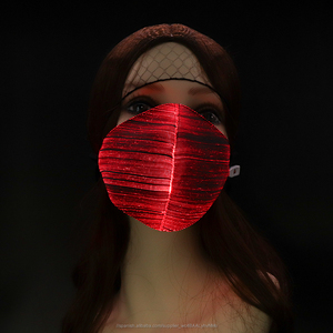 De polvo de Música El cable luminoso Festival de fibra óptica de neón fiesta Rave <span class=keywords><strong>cara</strong></span> sonido activado <span class=keywords><strong>Led</strong></span> de luz máscara - Product Image 2