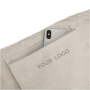 Grand sac fourre-tout en toile de coton écologique personnalisé, durable, grande capacité, haute qualité, réutilisable, avec logo et poches - Product Image 4