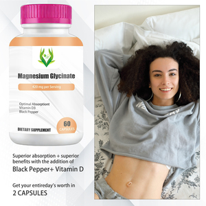 OEM Magnesium Glycinate Capsule with Black Pepper Fruit Extract Digestive Support Hormonal Balance <b>Supplement</b> - Product Image 6