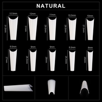 500 faux ongles français en ABS sans plis, à couverture complète, à presser, réutilisables, longs, flexibles/durables, outil de manucure pour doigts