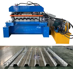 Zum Pressen der Fliesen herstellung Verstärkung China Hydraulic Steel Floor Deck Panel Rollen form maschine Preis