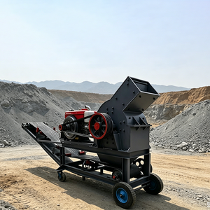 Concasseur à marteaux sur chenilles entièrement hydraulique à châssis mobile haute mobilité pour le broyage des débris de bâtiments abandonnés - Product Image 1
