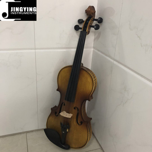 2024 Jingying Instrument à cordes de musique, vente en gros de pièces en ébène faites à la main JYVL-E400 violon léger café mat pratique jouant du violon - Product Image 2