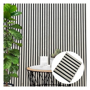 Panneau acoustique en bois à lattes en placage de bois de conception moderne avec design 3D, écologique et absorption acoustique hautement efficace - Product Image 4