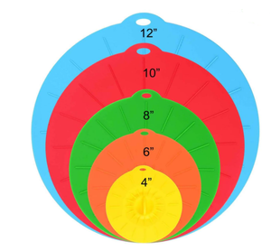 Coperchi in <span class=keywords><strong>Silicone</strong></span> per la conservazione degli alimenti ciotola in <span class=keywords><strong>Silicone</strong></span> BPA Free coperchio di aspirazione per tazze pentole forno frigo - Product Image 6