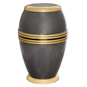 Brass Hammered and Black Nickel Urn - CRU-1064 - Product Image 1