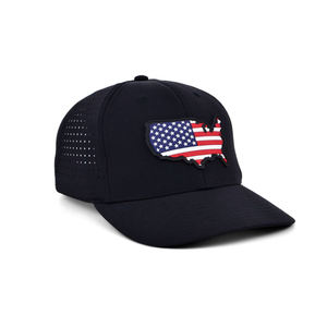 <span class=keywords><strong>GUANLONG</strong></span> Custom Local Crowns Estados Unidos de América Parche de goma Bandera de EE. UU. Rendimiento de relleno Gorra de camionero ajustable Gorra de béisbol - Product Image 1