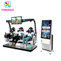 Chaise de jeu d'arcade de divertissement Funspace 3 joueurs VR terrain de jeu intérieur 9D VR montagnes russes simulateur de jeu de réalité virtuelle