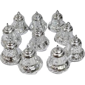 <b>Silver</b> 6-Piece Large Christmas Tree Hanging Bell Set Perfect Holiday Cheer Decorations Elegant Christmas Ball <b>Ornaments</b> - Product Image 2