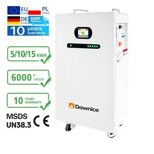 Batería de Litio Dawnice Residencial de 51.2V 10kwh 20kwh 200Ah 300Ah 15Kw para Almacenamiento de Energía, Batería de Pared Lifepo4 - Product Image 1
