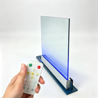 HDSAFE HD-L008G Villa 12mm Rahmenloses Glasgeländer Aluminium Außenhandlauf LED-Beleuchtung Wandmontiertes Balkon-Treppengeländer