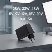 Alimentation électrique AC/DC UE 15W 27W 30W 33W 5V 3A 9V 3A 12V 2.5A 15V 2.2A 20V 1.65A PD3.0&QC3.0&QC2.0 Adaptateur de charge rapide