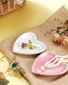 Custom Logo <b>Ceramic</b> <b>Ring</b> Dish Jewelry Tray Heart Shaped With Golden Love Personalized Fun Gift - Product Image 5