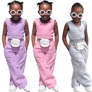 Conjunto de Ropa de Verano para Niñas 2022, Conjuntos de Ropa de Boutique para Niñas, Tops Cortos sin Mangas para Niñas, Conjuntos de Pantalones Cortos para Niñas - Product Image 1