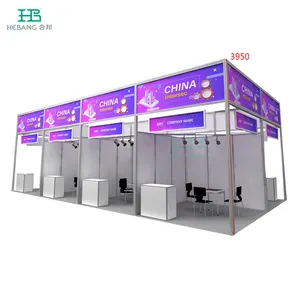 Custom Design Aluminum Exhibition Booth Modular Shell Scheme Booths For Middle East Expo