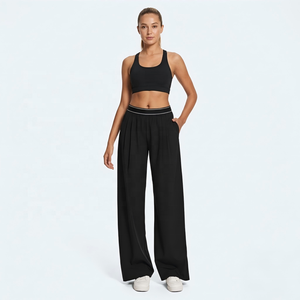 <span class=keywords><strong>Pantaloni</strong></span> Yoga Donna Personalizzabili a Gamba Larga <span class=keywords><strong>con</strong></span> Fascia <span class=keywords><strong>in</strong></span> <span class=keywords><strong>Vita</strong></span> a Righe, <span class=keywords><strong>Pantaloni</strong></span> Sportivi Larghi Traspiranti per Allenamento, Vendita all'Ingrosso - Product Image 2