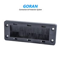 Plaque d'entrée de câble en nylon KEL-BES avec joint brosse, cadre de passage de câbles anti-poussière pour armoire avec connecteur pour câblage réseau Ethernet