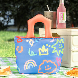 Hanfizi प्यारा मुद्रण भोजन थर्मल थैला एल्यूमीनियम पन्नी वाटरप्रूफ इन्सुलेट लंच बैग पफी - Product Image 5