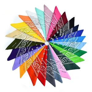 Petit foulard en coton imprimé couvre-chef personnalisé personnalisé foulard <span class=keywords><strong>bandana</strong></span> carré avec logo - Product Image 1