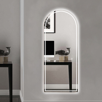 Miroir de salon mural à led Miroir intelligent lumineux pour dressing Vente en gros Miroir pleine longueur à led 65x22 pour salle de bain avec éclairage
