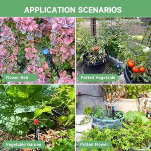 Sistem Irigasi Tetes Otomatis Riboud 240FT Kit Selang Plastik Aksesoris untuk Tanaman Kebun Rumah Kaca Halaman-1/2 1/4 Inci - Product Image 5