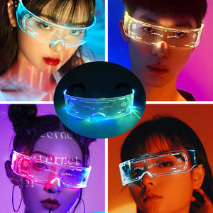 Gafas LED luminosas Cyberpunk, gafas luminosas futuristas geniales para hombres y mujeres, suministros de Cosplay de <span class=keywords><strong>Halloween</strong></span>, tamaño de 5cm - Product Image 6