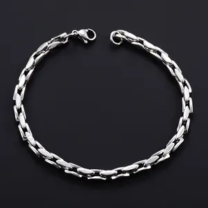 Chaîne de bracelet en acier inoxydable de 4,2 mm pour femmes et hommes, style punk rock, bijoux en métal épais, bracelet de cheville, chaîne de main - Product Image 2