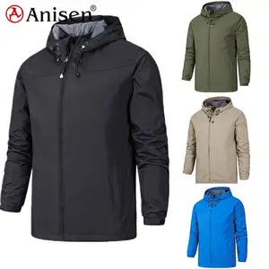 Low MOQ outdoor men softshell hiking waterproof and windproof rain men softshell jacket with hood