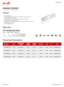 96W/100W /CUL Listed Indoor PFC <b>LED</b> Power Supply <b>Transformer</b> 100-240VAC-12V/24V DC IP20 Ultra-thin Plastic Case Single High - Product Image 3
