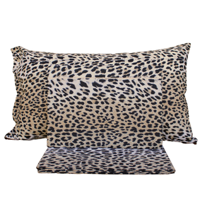 Ensemble de draps Maculato 100% coton taille française motif léopard - Product Image 1