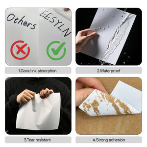 マットホワイト合成PPフィルムステッカーインクジェットプリンター用防水ステッカー粘着ラベルロールインクジェットラベルダイカット - Product Image 3